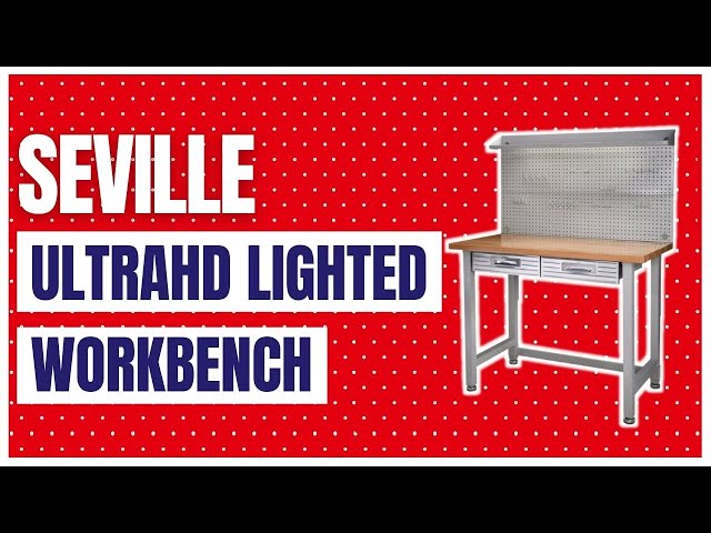 Seville Classics UltraHD Stainless Steel LED Lighted Workcenter