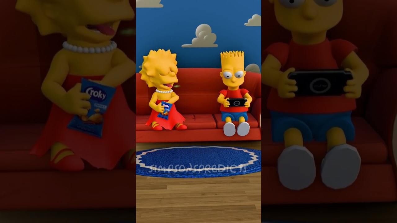 Lisa Eats All the Chips While Bart Plays Games! 🎮😂 