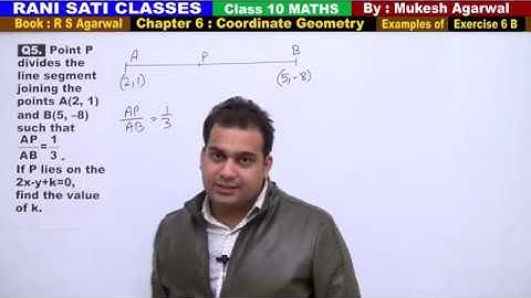 Class 10 Maths (Ex 6B Example 5) Coordinate Geometry (RS Agarwal 2019)
