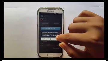 Samsung Galaxy S4 : How to stop notifications (Android Kitkat)