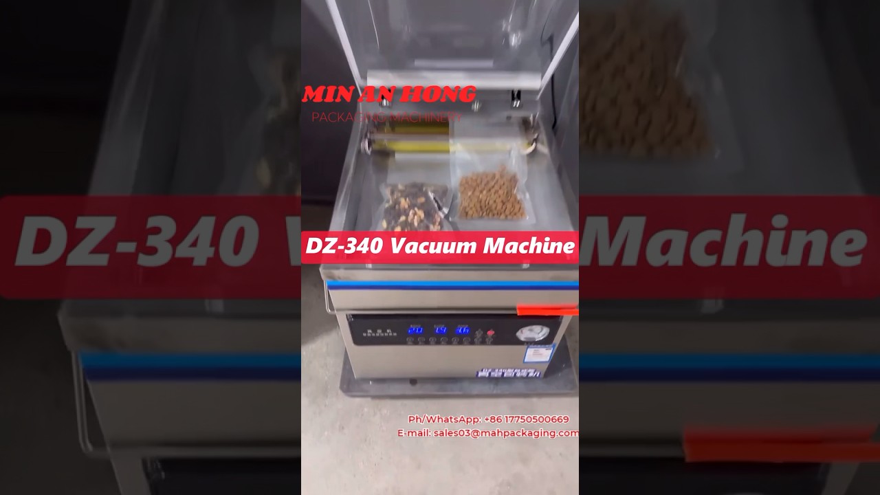 DZ-340 vacuum packing machine, for dried food, such as rice, nuts