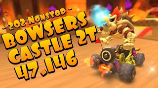 BOWSERS CASTLE 2T - 47.146 | 202 NONSTOP (GOLDPASS RANKED CUP) | Mario Kart Tour