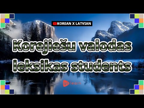 Korejiešu valodas leksikas students | Golearn