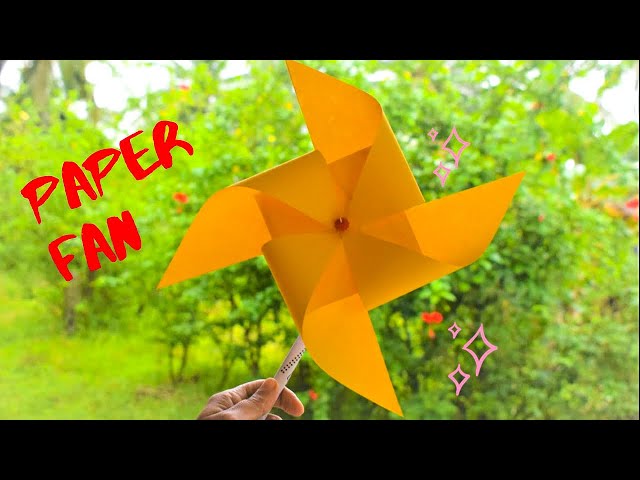 Summer DIY: Paper fan that spins - MommyZones