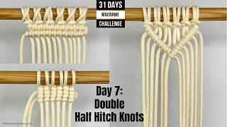 Day 7 of Macrame Challenge for beginners: Double Half Hitch Knots / Macrame Tutorials / DHHK