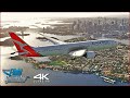 Qantas 787 full flight sfosyd  ultra real 4k  a microsoft flight simulator experience