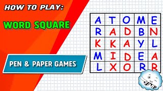 How to play: Word Square (pen and paper game) screenshot 3