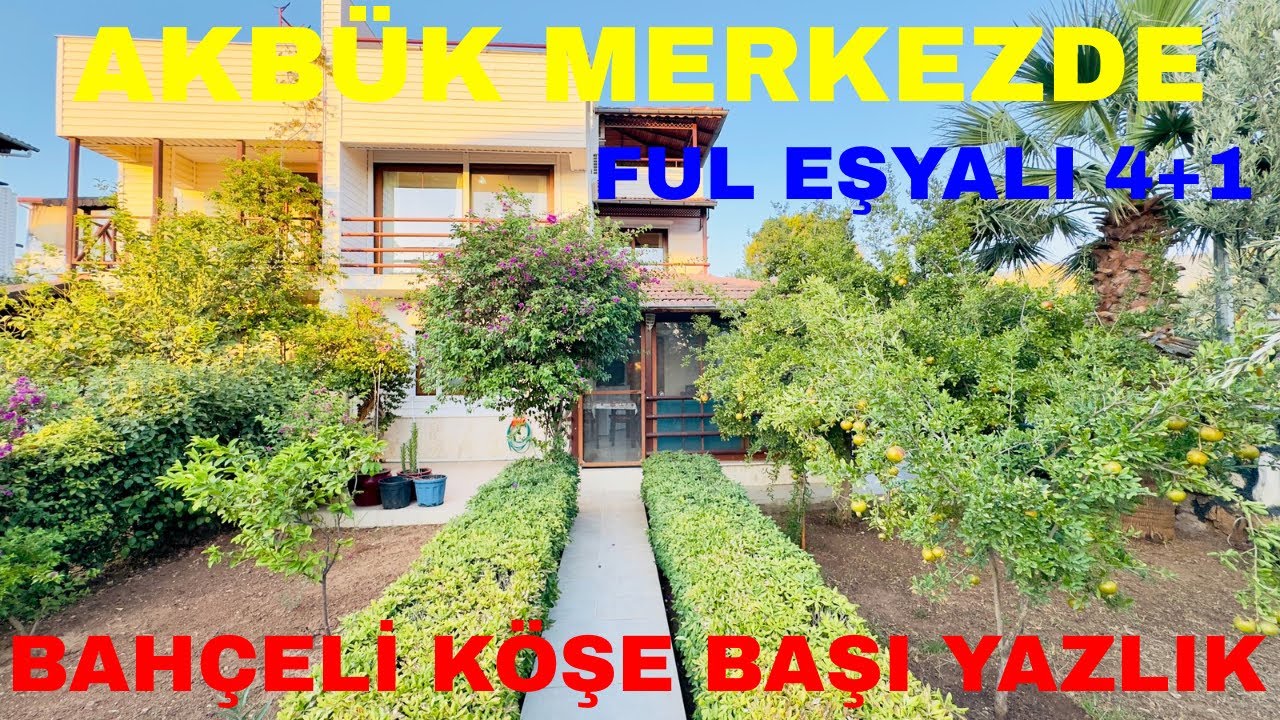 DİDİM AKBÜK MERKEZDE 4+1 KIŞ BAHÇELİ FUL EŞYALI KÖŞE BAŞI YAZLIK VİLLA FİYAT: 8.750.000 TL