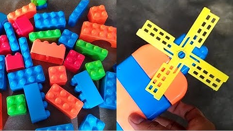 make a wind turbine with building blocks || kids making toy || lego toys