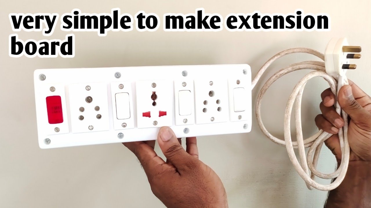 how to make electric extension board wiring 3 switch 3 socket 1 indicator extension board