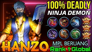 Deadly Ninja Demon Hanzo Show No Mercy! - Top 1 Global Hanzo by MPL BERUANG - Mobile Legends