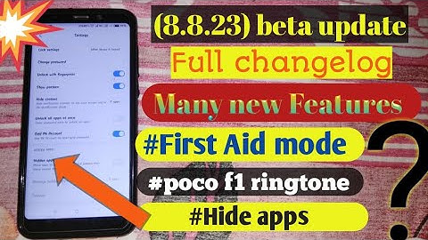 New Global beta update 8.8.23 || Redmi note 5 || Full changelog || Powerful Features || First Aid ||