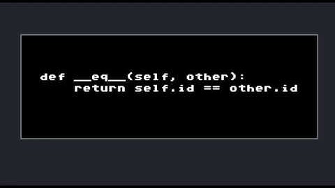 Object equality in Python.