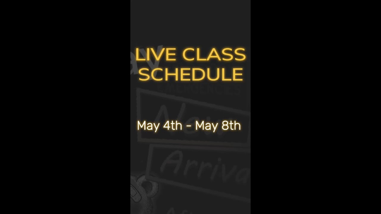 🚨 Check out this week’s live class line up! 🚨
