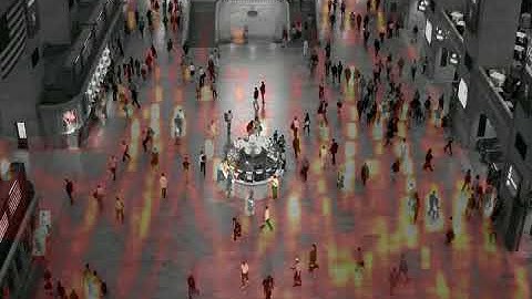 Heatmap from Human Detection in a Crowd