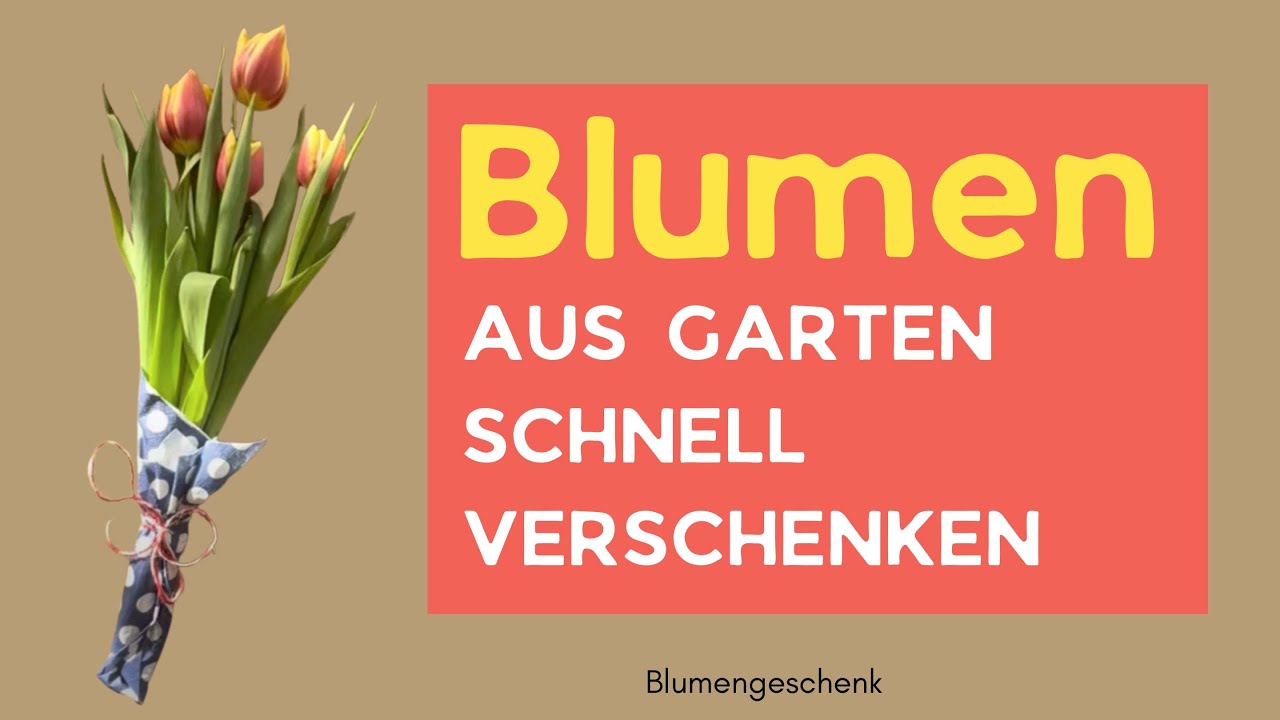 Schnell ein paar Blumen aus dem Garten zum verschenken