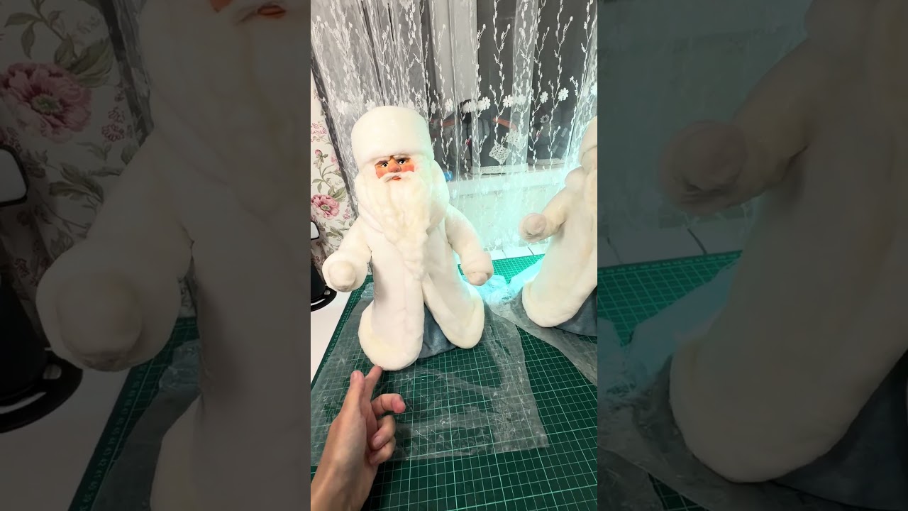 Дед Мороз из ваты своими руками.