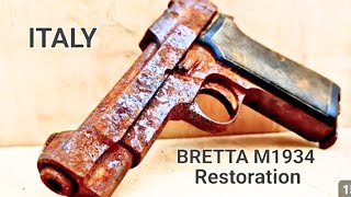 OLD BRETTA M1934 PISTOL RESTORATION|32 BORE PISTOL RESTORATION #asmr