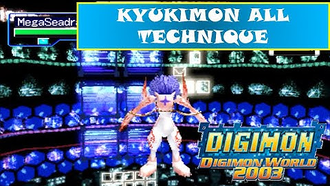 Digimon World 2003 Gameplay - Kyukimon All Technique & Signature Move