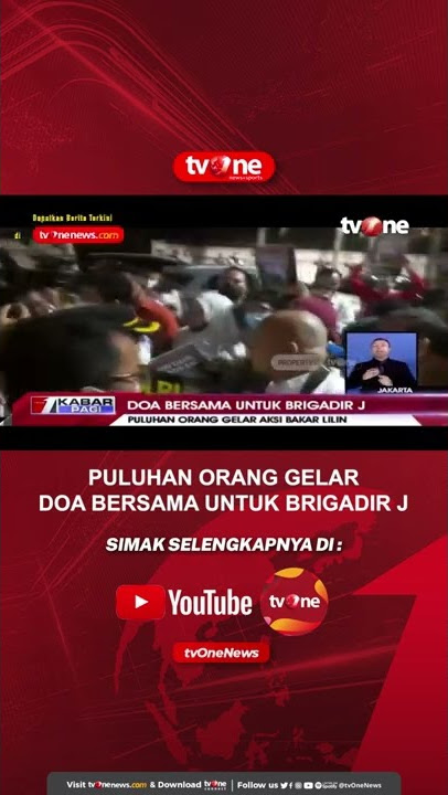Puluhan Orang Gelar Doa Bersama Untuk Brigadir J #Shorts #tvOne #tvOneNews #BrigadirJ