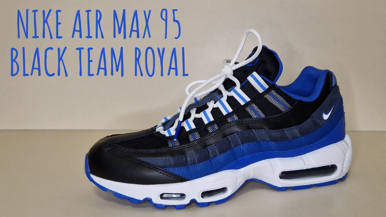 Nike Air Max 95 Black Team Royal Unboxing and On Foot Review | Detailed  Look | DM0011-006