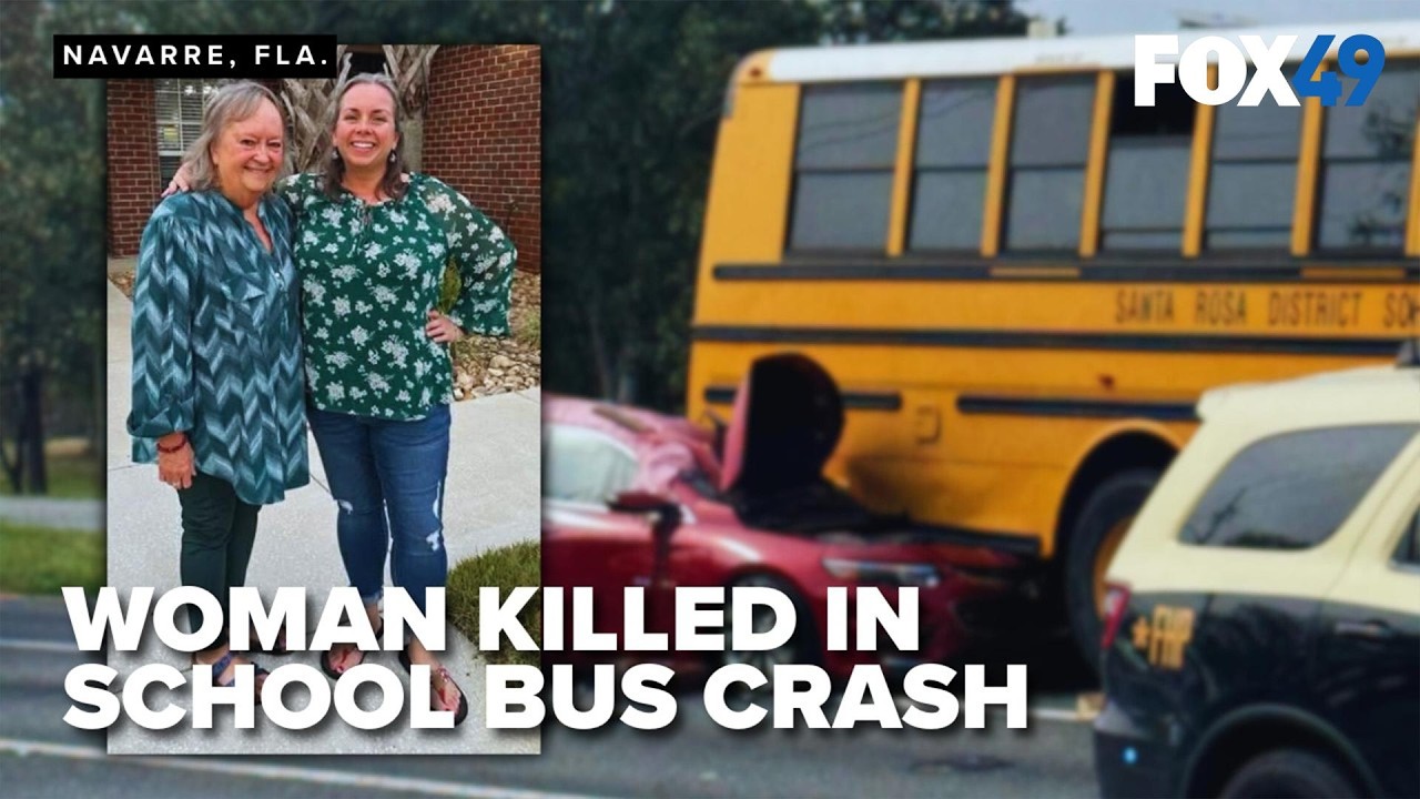 71 year old woman killed in Florida school bus crash - YouTube