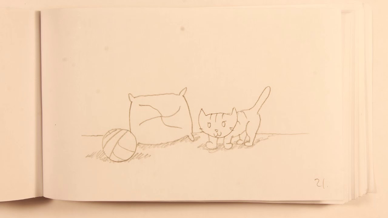 Flipbook Animation: Playful Cat