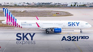  Sky Express Highly Densified A321neo  Paris  Athens  Flight Report