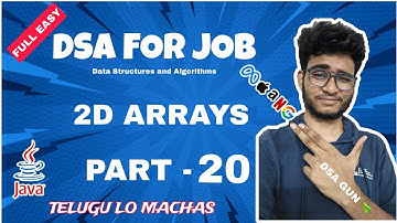 2D Arrays in java | Part 20 | DSA in Java | Engineering Animuthyam