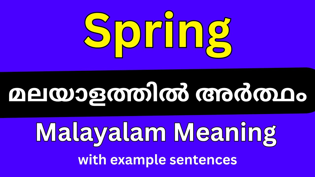 Spring meaning in Malayalam/Spring മലയാളത്തിൽ അർത്ഥം