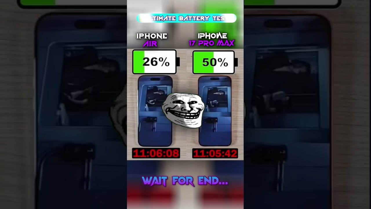 Iphone Air vs iPhone 17 Pro Max Real Battery Test!!📱