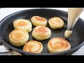 Without touching the dough! Just 3-minutes to prepare! Easy and cheap recipe with flour and milk