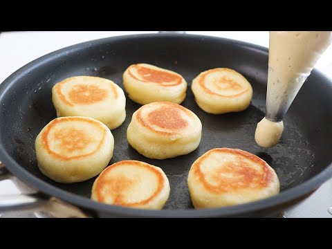 Without touching the dough! Just 3-minutes to prepare! Easy and cheap recipe with flour and milk