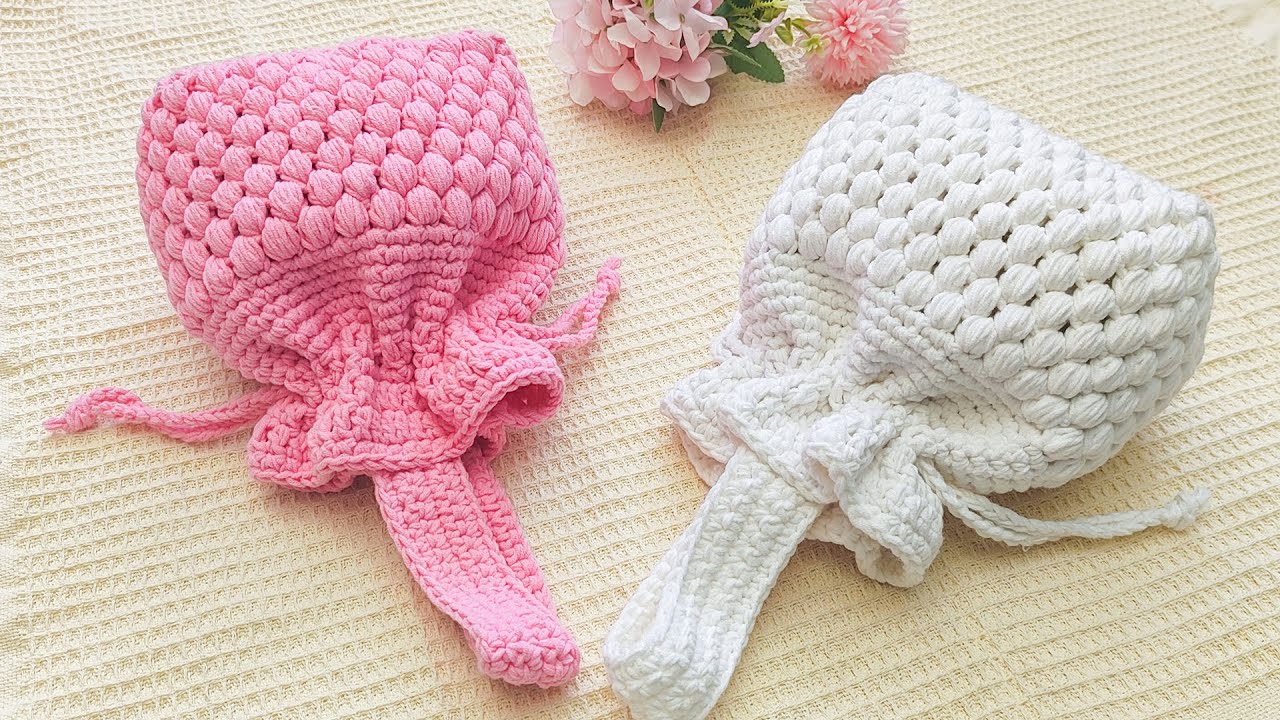 钩针纯色束口手提包--Crochet Solid Color Drawstring Bag