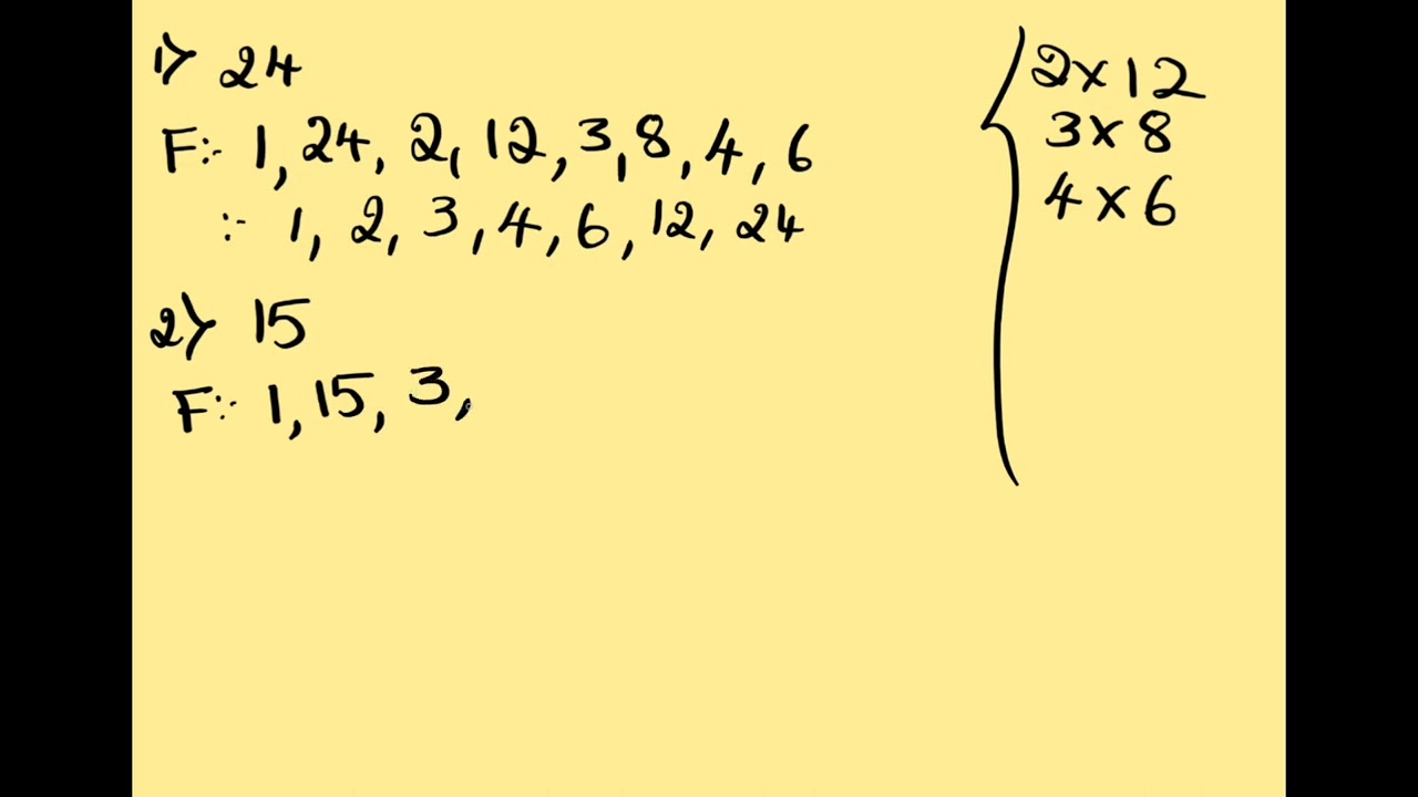 Factors Class 6 Mathematics Numbers YouTube Factors Class 6 Mathematics Numbers YouTube