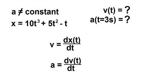 Physics 2 - Motion In One-Dimension (22 of 22) Acceleration Not Constant