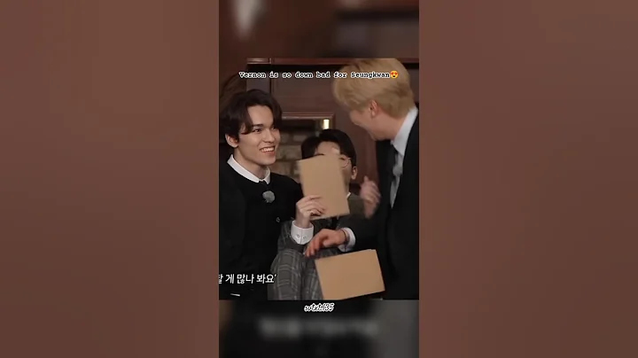 Vernon’s eyes said "thats my whole world right there"😭 #vernon #seungkwan #verkwan #seventeen #carat