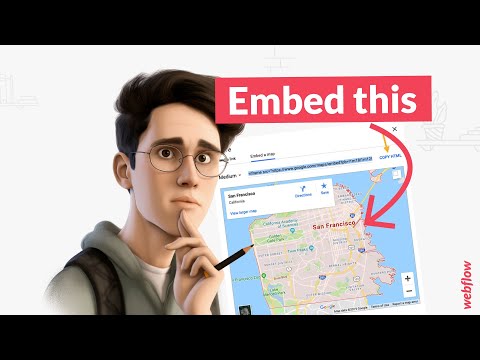 Share and embed directions from Google maps into Webflow website
