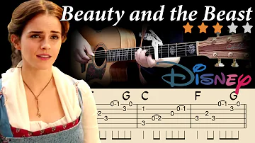 💗Beauty and the Beast(Lyrics)-Disney💗Easy Fingerstyle Guitar TutorialㅣAriana Grande, John LegendㅣTAB