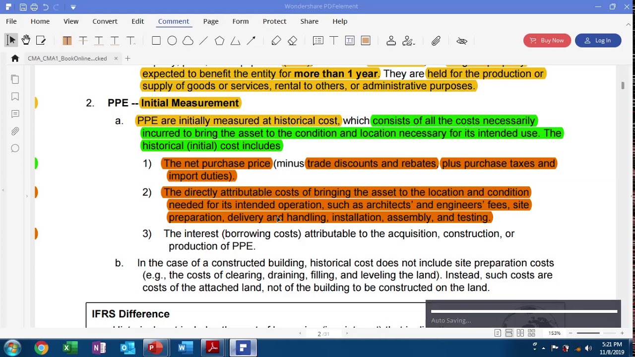 L 23 - CMA 2020 - PART 1 - UNIT 3 - SUB UNIT : 3.1 Property, Plant, and Equipment