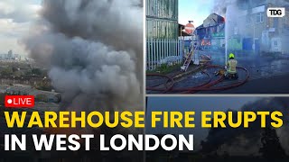 West London Warehouse Fire LIVE: 150 Firefighters Battle Inferno in Warehouse Fire Near Homes