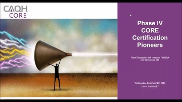 CAQH CORE: Phase IV CORE Certification Pioneers