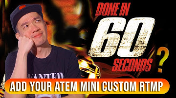 Add a Custom RTMP to your Atem Mini Pro/Extreme in 60 seconds!