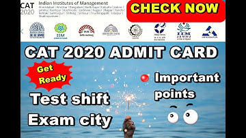 CAT 2020 ADMIT CARD #CAT2020 #CAT Check your exam timings!!!