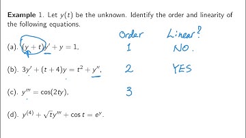Video 1-1: Introduction, basic definitions, review of calculus. Elementary Differential Equations