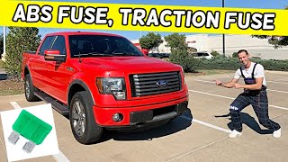 FORD F150 ABS TRACTION CONTROL MODULE FUSE LOCATION REPLACEMENT F 150 2009 2010 2011 2012 2013 2014