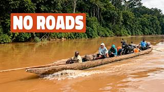 Taking My Motorcycle Deep Into The Congo by Dugout Canoe 🇨🇬