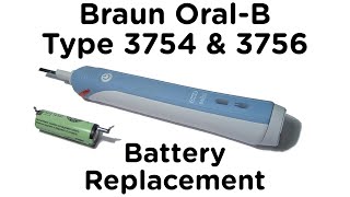 Battery Replacement Guide for Braun Oral-B Type 3756 & 3754 and TriZone Toothbrush - YouTube