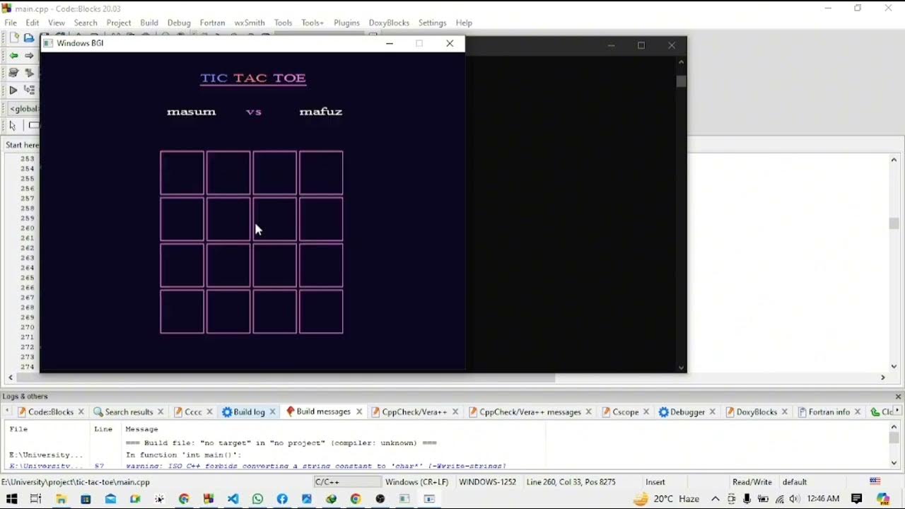 Tic Tac Toe Use in C Program - YouTube