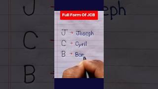 Full Form Of Jcb